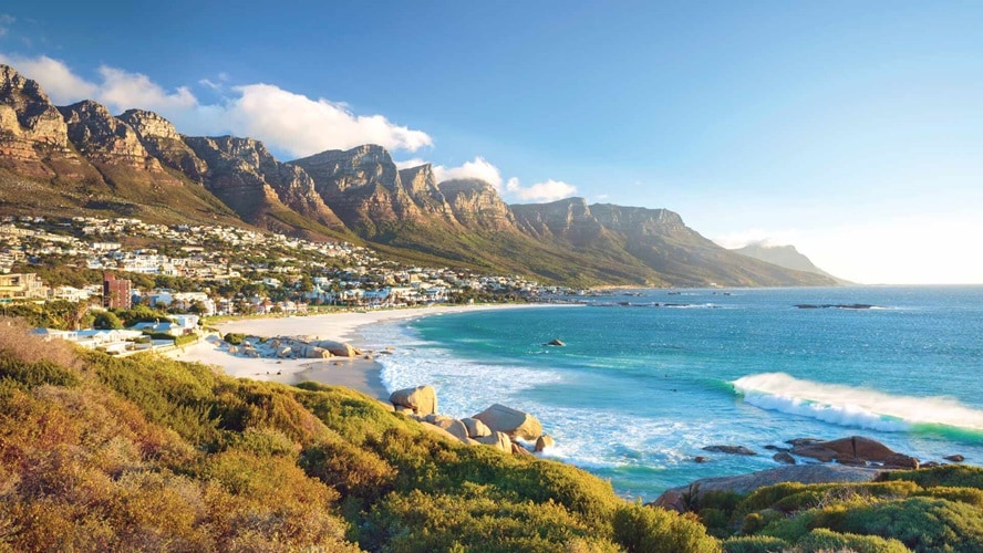 View of the beach in Cape Town, South Africa