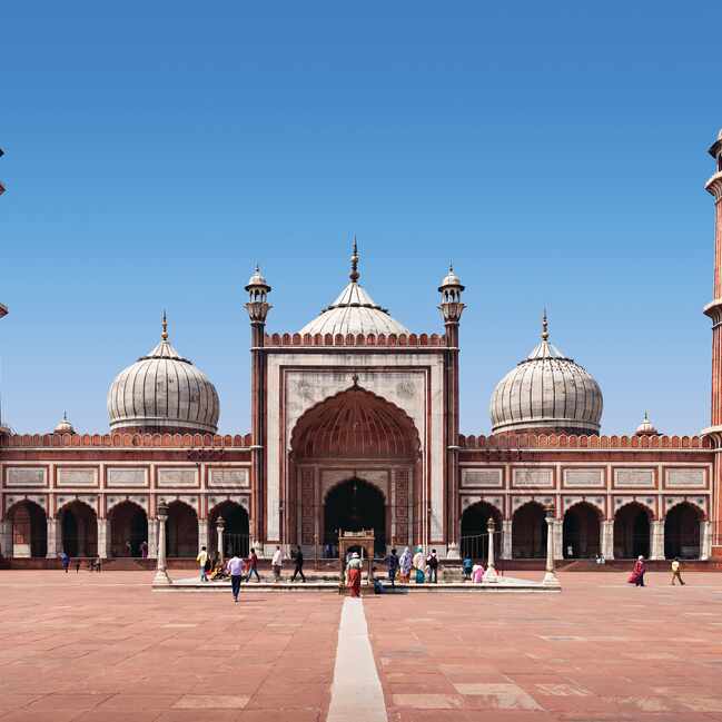 Exterior entrance of the Jama Masjid Mosque