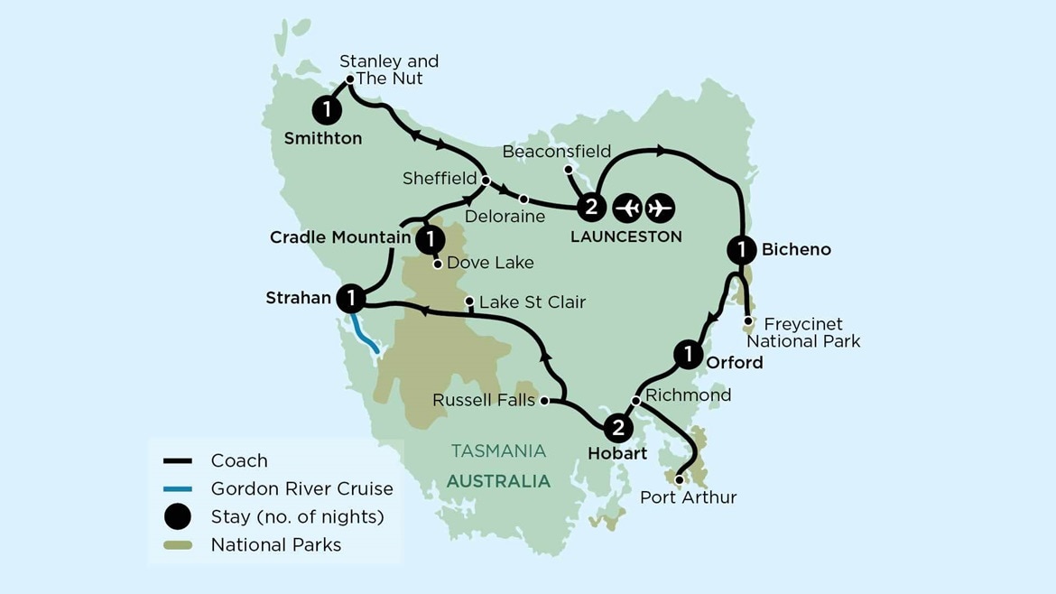 Tasmania Map 2024-2025 TXT10