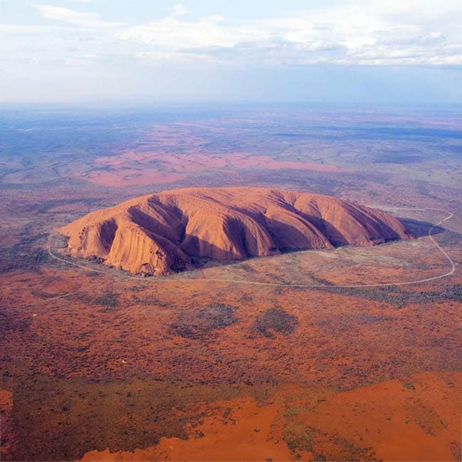 Uluru from the air, Northern Territory Australia