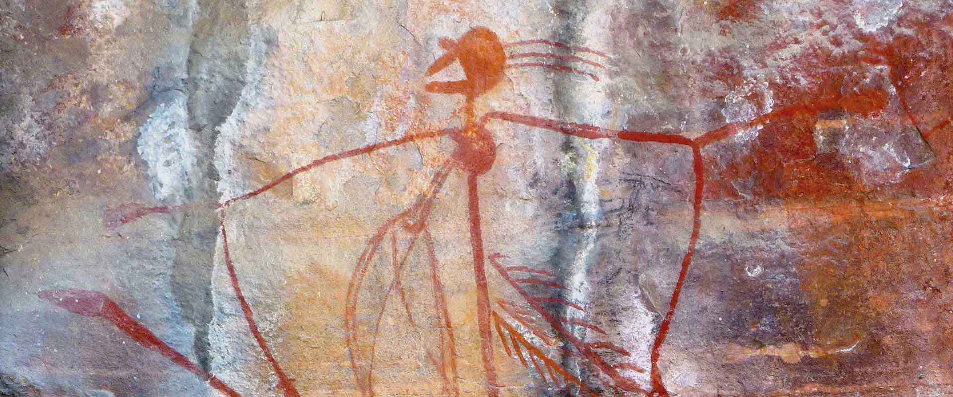 Indigenous rock art figure ubirr kakadu nt