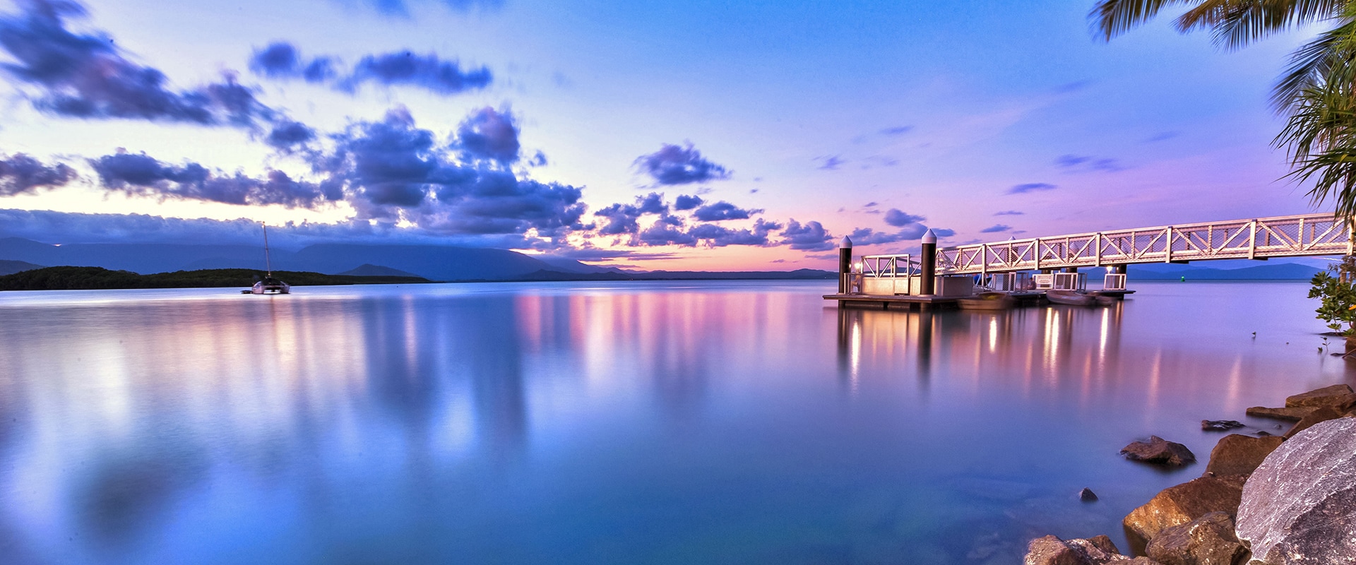 View across the water at twilight, Port Douglas, QLD