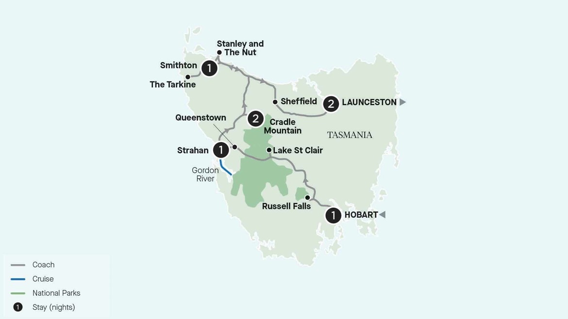 Tasmania Map 2025 RTHL8