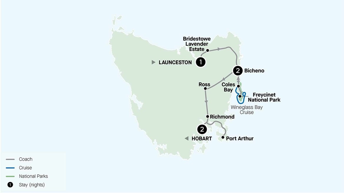 Tasmania RTLH6 2024-2025 Map