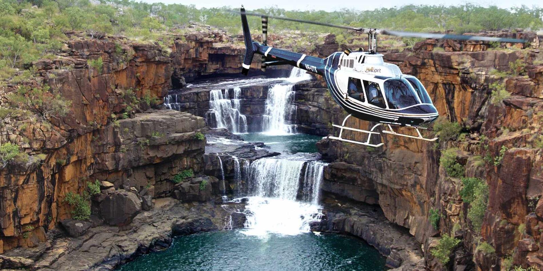 Helicopter flight over Mitchell Falls