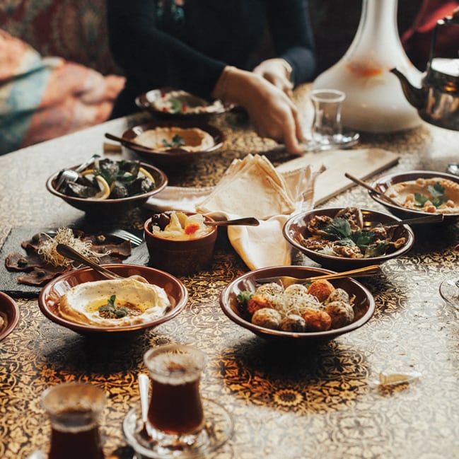 Table full of food, Egypt