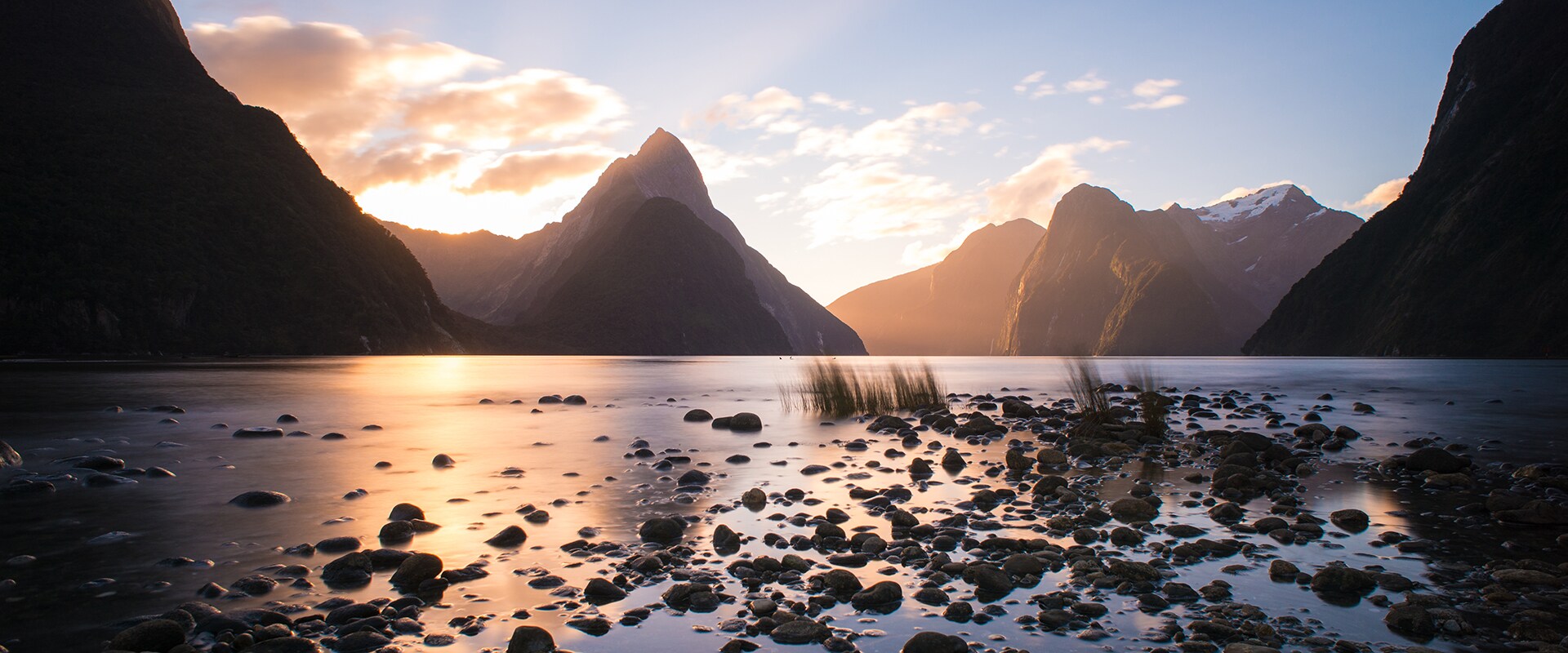 Sunrise at Milford Sound, New Zealand