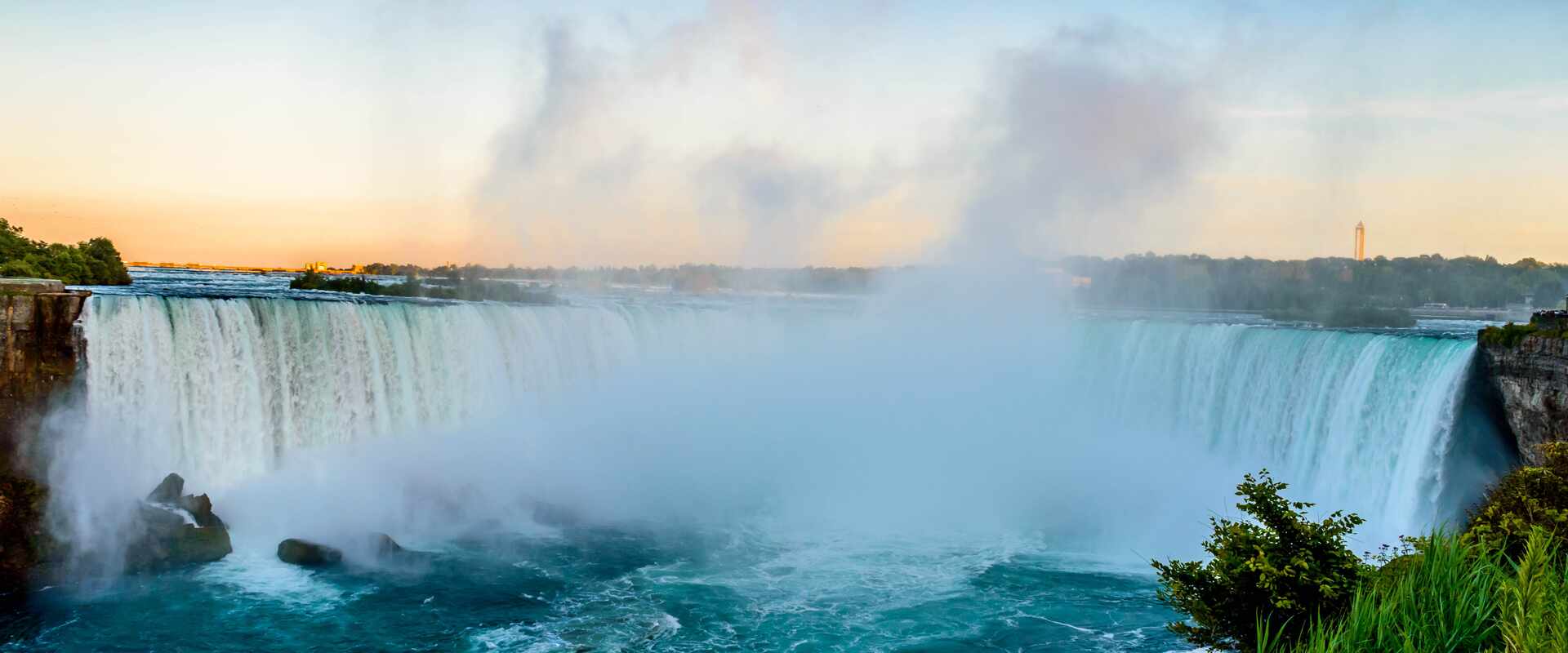 Niagara Falls surrounded by mist