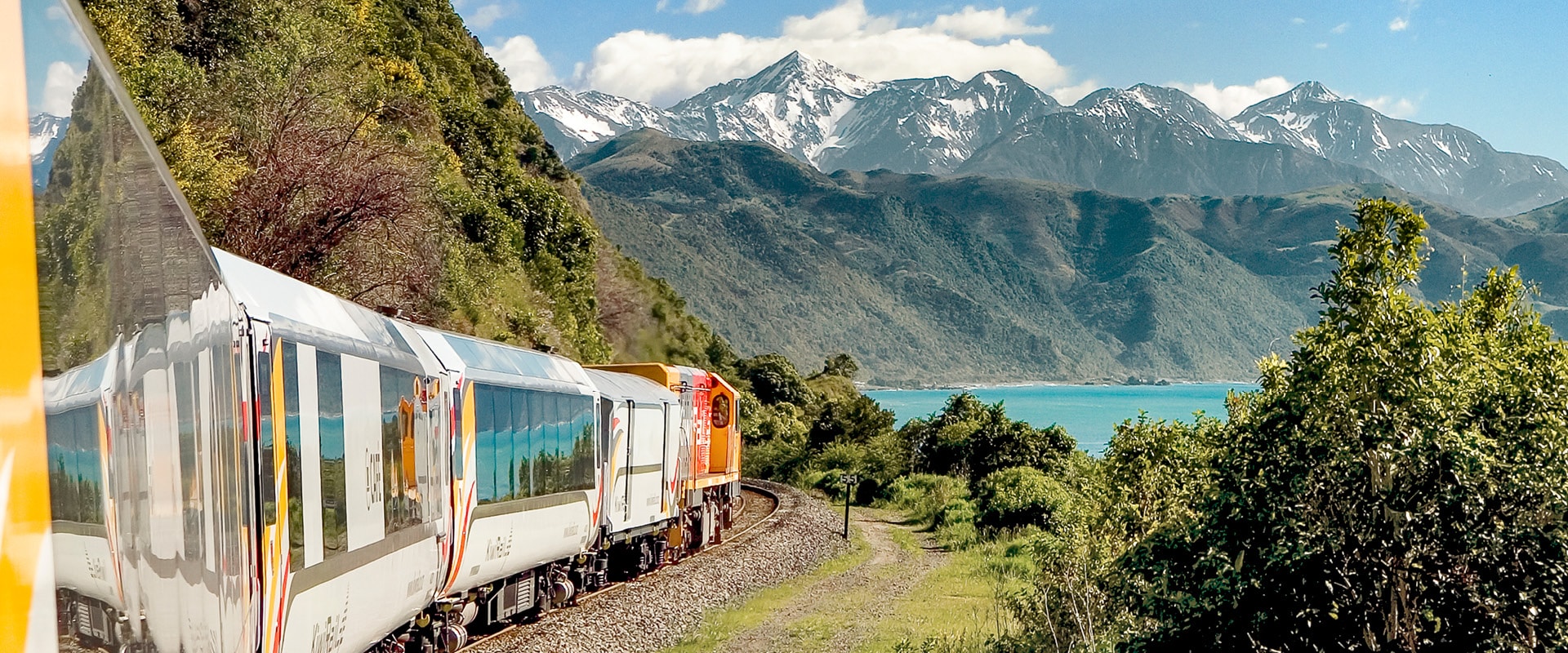 View of Coastal Pacific Train, New Zealand Courtesy of Coastal Pacific