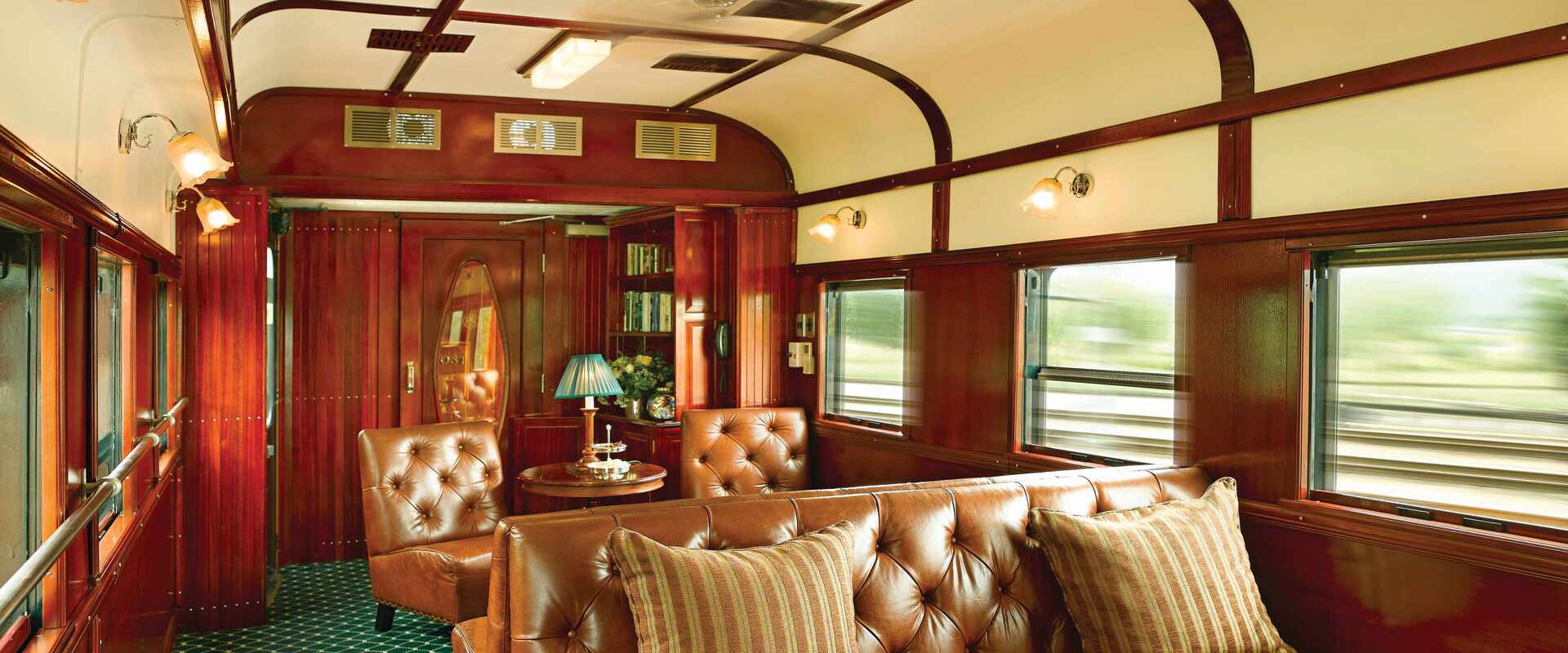 interior club lounge rovos rail, south africa