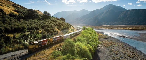 Journey between Christchurch and Greymouth on the world famous TranzAlpine train.