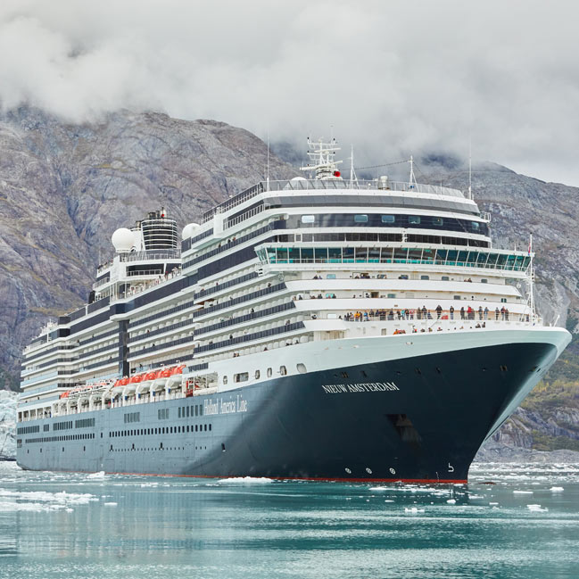 Holland America Ship cruising the waters