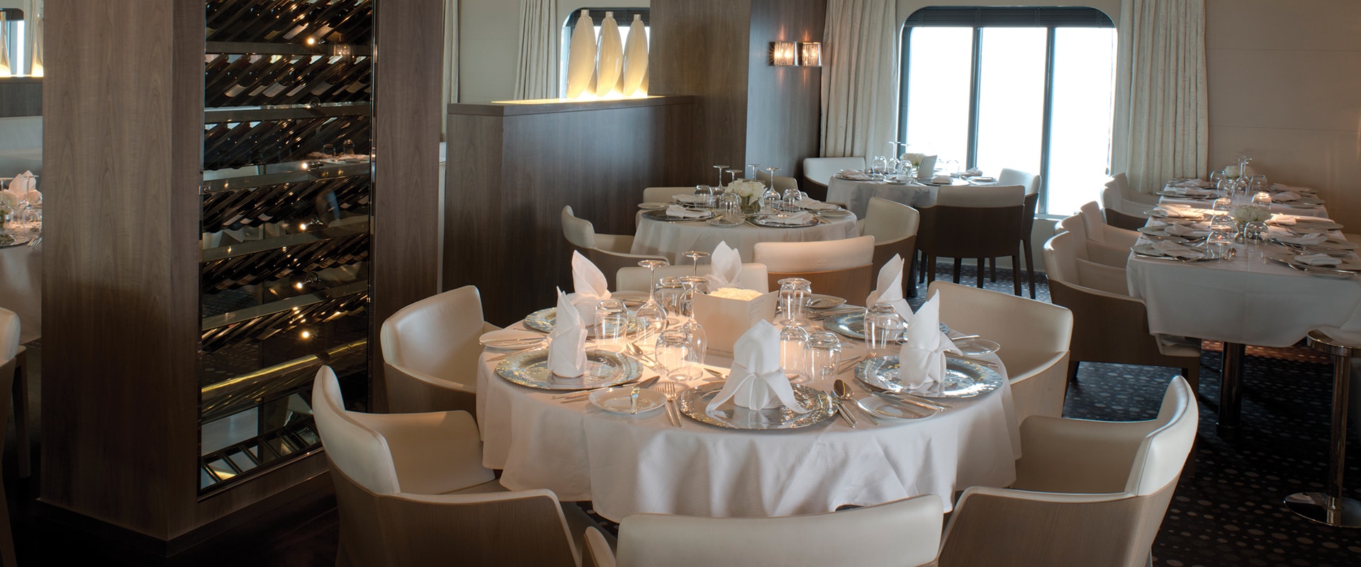 Fine dining restaurant onboard a ship