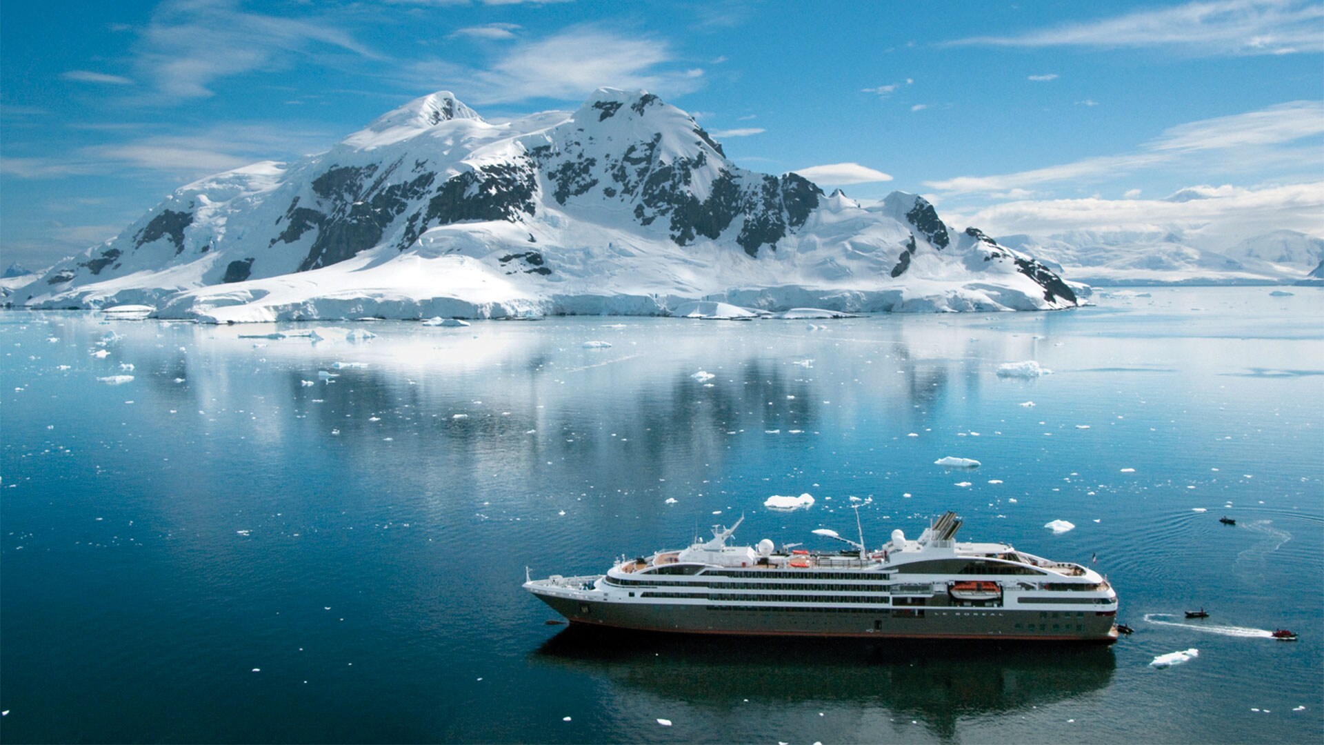 Le Boreal Ship cruising through Antarctica