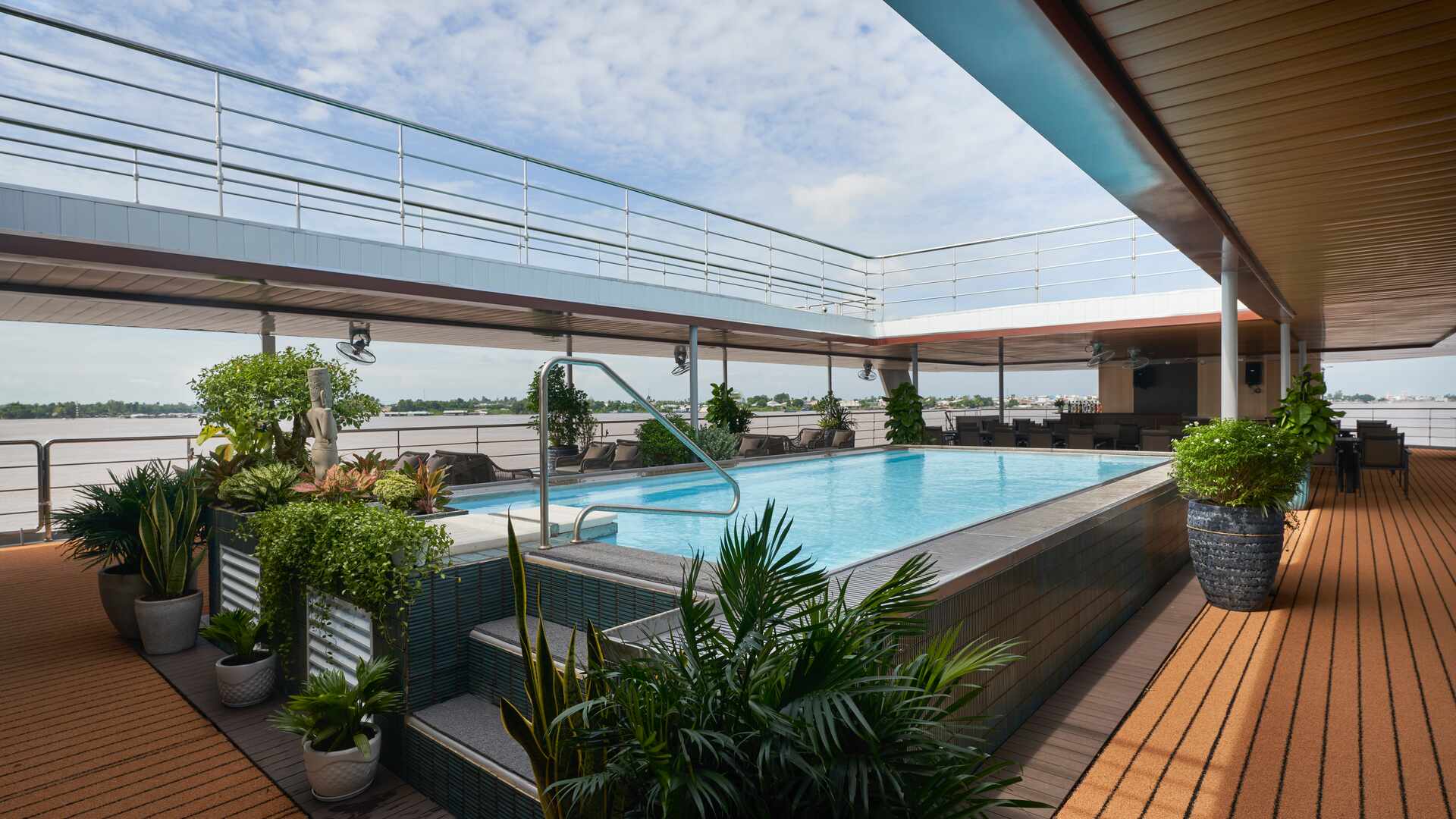 Pool view of the Mekong Serenity
