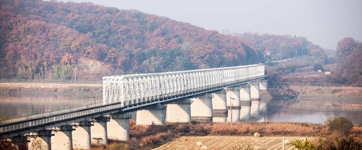 View of Freedom Bridge, South Korea