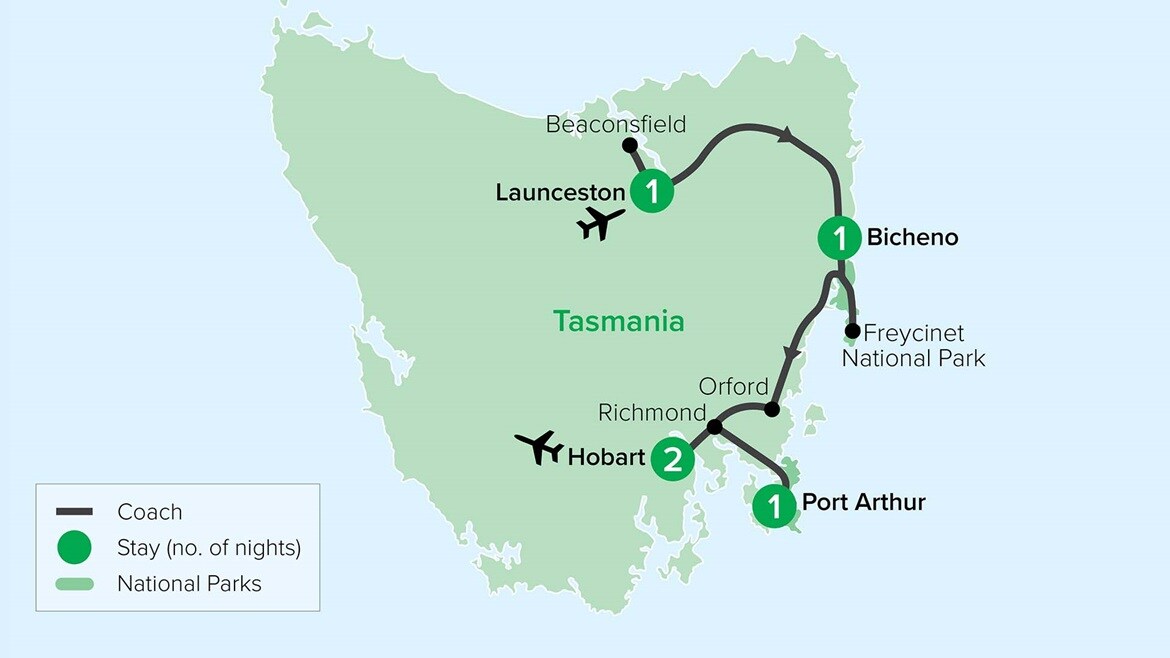 Tasmania Map 2023-2025 TX6LH