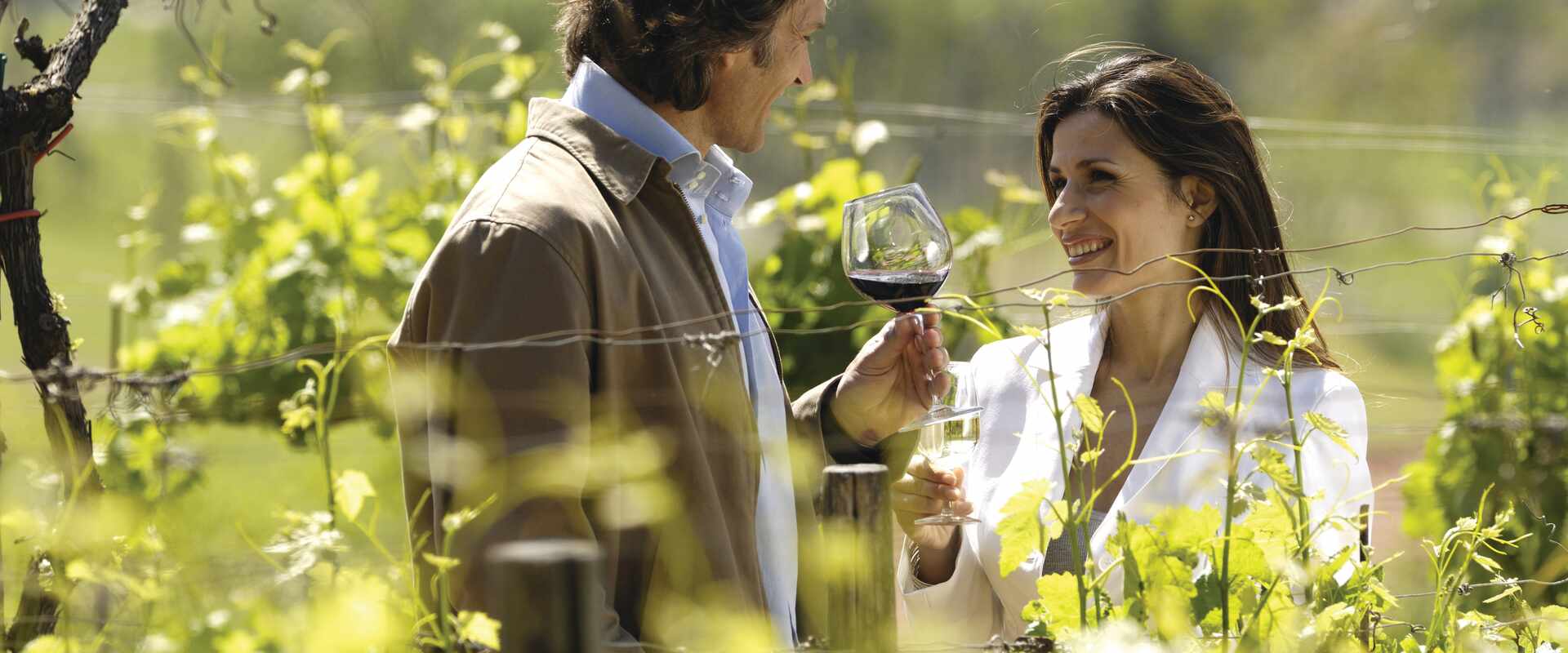 generic couple wine tasting in vineyard, tasmania