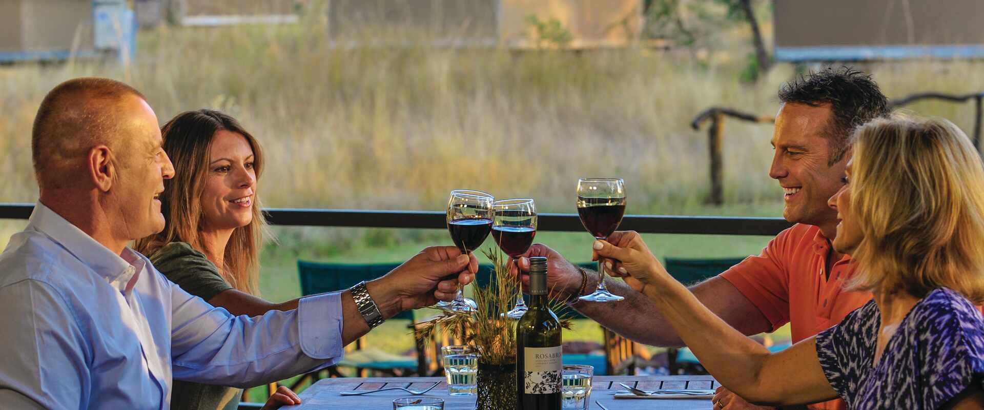 couples dining at bell gorge wilderness lodge kimberley australia