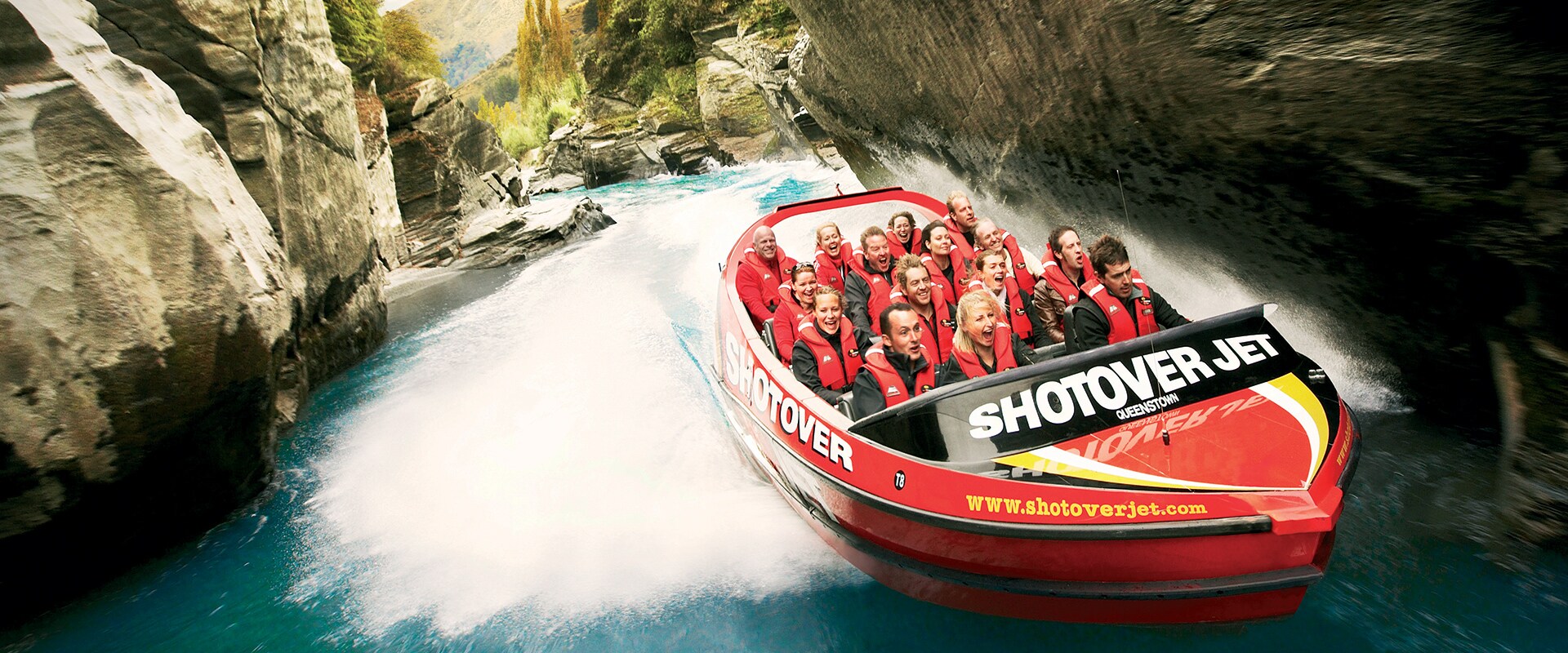 Have a thrill seeking experience in Queenstown on the Shootover Jet Boat ride.